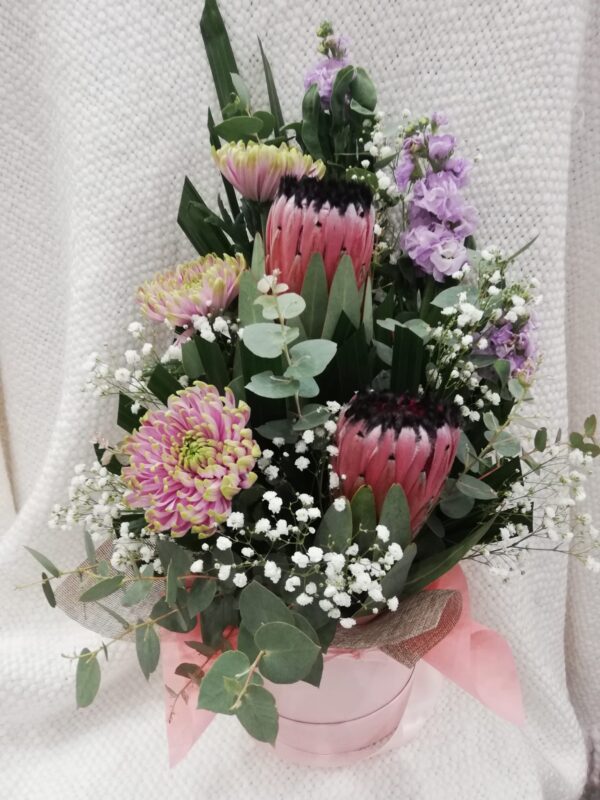 Beautiful Tall arrangement in a Stunning Hat box