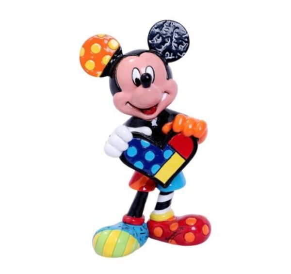 Mini Mickey holding a heart