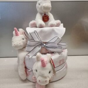 Eco Friendly Unicorn Nappy Cake