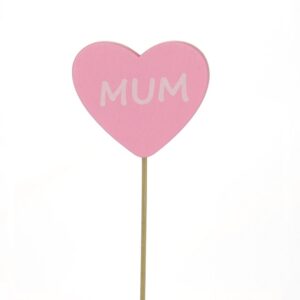 Mum Wooden Heart PIck