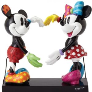 Britto Disney Large mickey and minnie mouse heart figurine