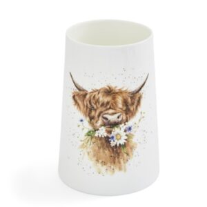 Royal Worcester Wrendale Designs - 20cm/8" Highland Cow Vase
