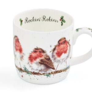 Royal Worcester Wrendale Designs - 0.31L/11Fl.oz Robins Mug Rockin' Robins