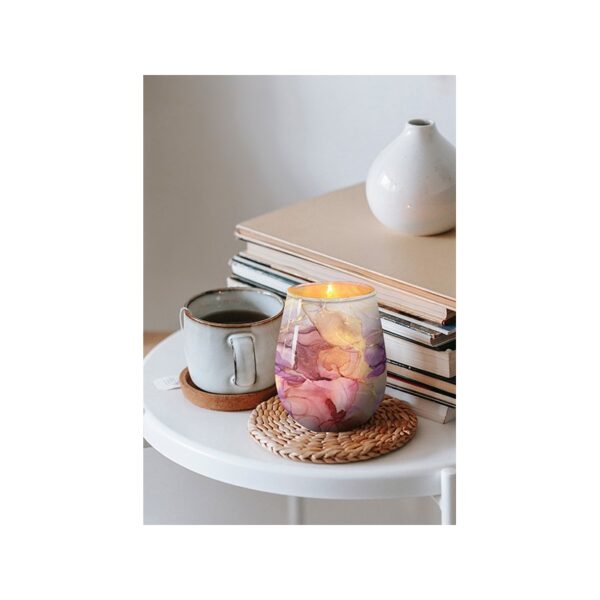 L&M Candle Premium soy candle in a beautiful glass vessel Gift box.